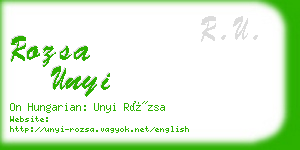 rozsa unyi business card